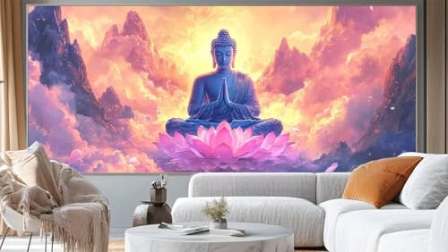 Diamond Painting Buddha Diamond Painting Groß XXL 220 x 80 cm,5D Diamant Painting Bilder Märchenland Malen Nach Zahlen Erwachsene Crystal Strass Stickerei Malerei,Home Decor Geschenk für Mädchen ll215 von Mailielie