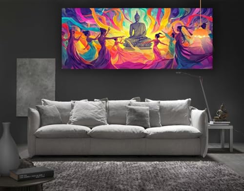 Diamond Painting Buddha Diamond Painting XXL 100 x 50 cm, 5D Diamant Painting Bilder Fantasie Malen Nach Zahlen Erwachsene Crystal Strass Stickerei Malerei Kit, Home Decor, Geschenk für Mädchen fa9 von Mailielie