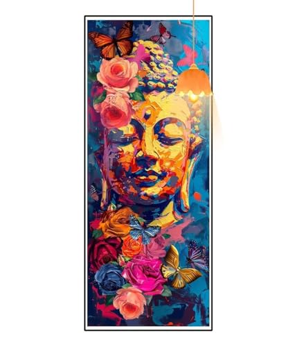 Diamond Painting Buddha Diamond Painting XXL 100x200 cm, 5D Diamant Painting Bilder Weinlese Malen Nach Zahlen Erwachsene Crystal Strass Stickerei Malerei Kit, Home Decor, Geschenk für Mädchen fa877 von Mailielie