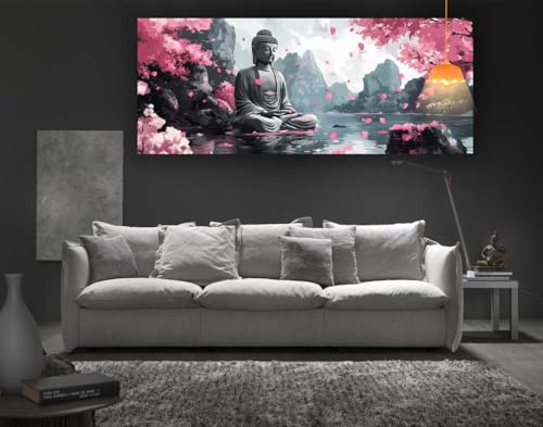 Diamond Painting Buddha Diamond Painting XXL 60x120 cm, 5D Diamant Painting Bilder Landschaft Malen Nach Zahlen Erwachsene Crystal Strass Stickerei Malerei Kit, Home Decor, Geschenk für Mädchen fa239 von Mailielie