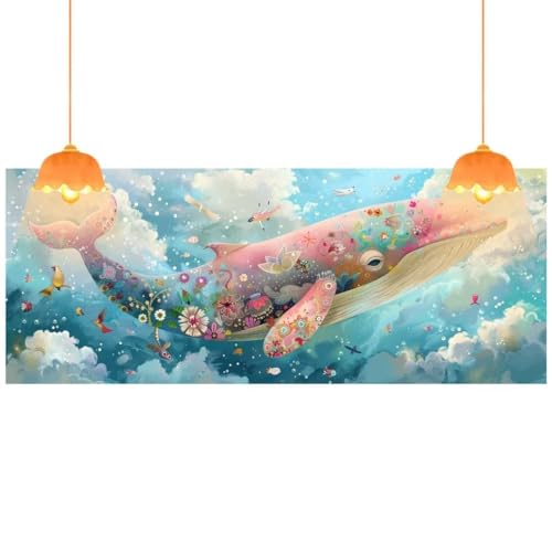 Diamond Painting Delfin Diamond Painting XXL 100x200 cm, 5D Diamant Painting Bilder Tier Diamond Painting Malen Nach Zahlen Erwachsene Crystal Strass Stickerei Malerei Kit, Home Decor Geschenk fa359 von Mailielie