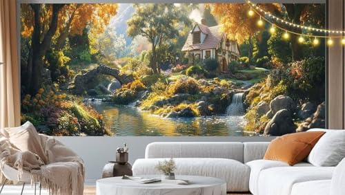 Diamond Painting Dorf Diamond Painting Groß XXL 60x30 cm, 5D Diamant Painting Bilder Herbst Malen Nach Zahlen Erwachsene Basteln Crystal Art Stickerei Malerei Kit, Home Decor Geschenk für Mädchen m119 von Mailielie