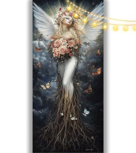 Diamond Painting Engel Diamant Painting Bilder Sexy Malen nach Zahlen Erwachsene, DIY Diamond Painting Zubehör 5D Diamond Art Basteln Diamant Kunst Malerei Stickerei Set, Home Dekor 120 x 60 cm ll1094 von Mailielie