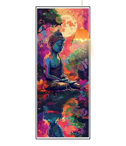 Diamond Painting Fantasie-Buddha Diamant Painting Bilder Erwachsene, Mond Diamond Painting Eckige Steine, DIY 5D Diamond Art Basteln Diamant Kunst Malerei Stickerei Set, Deko Wohnzimmer 220x80cm fa884 von Mailielie