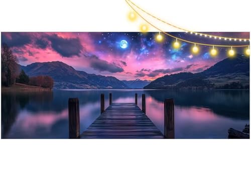 Diamond Painting Fantasie Diamond Painting Groß XXL 220x80 cm, 5D Diamant Painting Bilder Landschaft Malen Nach Zahlen Erwachsene Anfänger Basteln Crystal Strass Stickerei Malerei Kit, Home Decor m689 von Mailielie