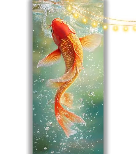 Diamond Painting Fisch Diamant Painting Bilder Niedlich Malen nach Zahlen Erwachsene,DIY 5D Diamond Painting Zubehör Mädchen Basteln Diamant Kunst Malerei Stickerei Set,Home Dekor 300 x 100 cm ll1138 von Mailielie