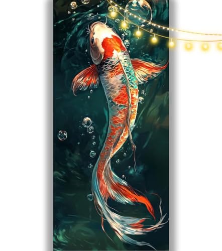 Diamond Painting Fisch Diamond Painting Groß XXL 160 x 80 cm, 5D Diamant Painting Bilder Japanisch Malen Nach Zahlen Erwachsene Crystal Strass Stickerei Malerei, Home Decor Geschenk für Mädchen ll1141 von Mailielie