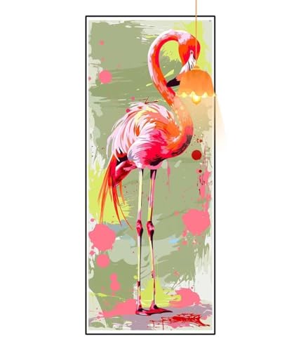 Diamond Painting Flamingo Diamond Painting XXL 100x300 cm, 5D Diamant Painting Bilder Tier Malen Nach Zahlen Erwachsene Crystal Strass Stickerei Malerei Kit, Home Decor, Geschenk für Mädchen fa873 von Mailielie