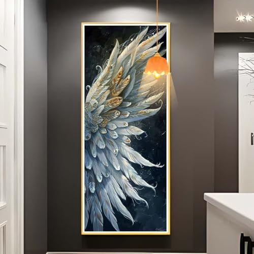 Diamond Painting Flügel Diamant Painting Bilder Erwachsene, Engel Diamond Painting Eckige Steine, DIY 5D Diamond Art Basteln Diamant Kunst Malerei Stickerei Set, Deko Wohnzimmer 200 x 100 cm fa710 von Mailielie