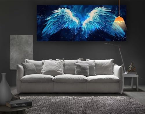 Diamond Painting Flügel Diamond Painting XXL 120 x 60 cm, 5D Diamant Painting Bilder Engel Diamond Painting Malen Nach Zahlen Erwachsene Crystal Strass Stickerei Malerei Kit, Home Decor Geschenk fa7 von Mailielie