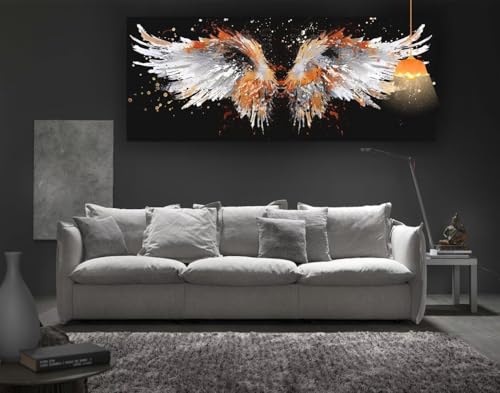 Diamond Painting Flügel Diamond Painting XXL 140 x 70 cm, 5D Diamant Painting Bilder Engel Malen Nach Zahlen Erwachsene Crystal Strass Stickerei Malerei Kit, Home Decor, Geschenk für Mädchen fa127 von Mailielie