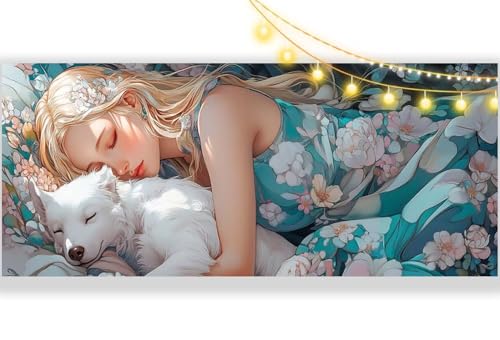 Diamond Painting Fuchs Diamant Painting Bilder Prinzessin Malen nach Zahlen Erwachsene,DIY 5D Diamond Painting Zubehör Mädchen Basteln Diamant Kunst Malerei Stickerei Set,Home Dekor 160 x 80 cm ll324 von Mailielie