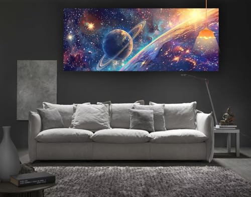 Diamond Painting Galaxie Diamant Painting Bilder Erwachsene, Mysterium Diamond Painting Eckige Steine, DIY 5D Diamond Art Basteln Diamant Kunst Malerei Stickerei Set, Deko Wohnzimmer 120 x 60 cm fa42 von Mailielie