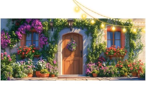 Diamond Painting Garten Diamant Painting Bilder Blume Malen nach Zahlen Erwachsene Kinder, 5D DIY Diamond Art Bilder Basteln Diamant Kunst Malerei Stickerei Set, Deko Wohnzimmer Zuhause 70x40 cm m694 von Mailielie