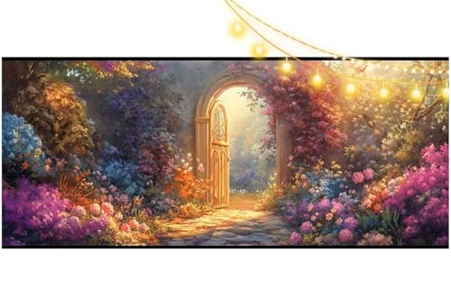 Diamond Painting Garten Diamant Painting Bilder Meer Malen nach Zahlen Erwachsene Kinder, 5D DIY Diamond Art Bilder Basteln Diamant Kunst Malerei Stickerei Set, Deko Wohnzimmer Zuhause 160x80 cm m700 von Mailielie