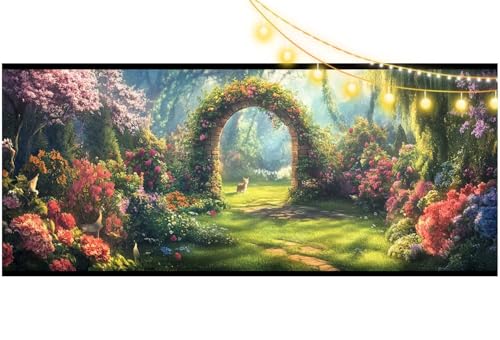 Diamond Painting Garten Diamond Painting Groß XXL 70x40 cm, 5D Diamant Painting Bilder Weinlese Malen Nach Zahlen Erwachsene Basteln Crystal Strass Stickerei Malerei Kit, Home Decor Geschenk m707 von Mailielie