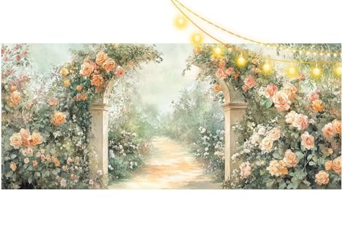 Diamond Painting Garten Diamond Painting Groß XXL 90x40 cm, 5D Diamant Painting Bilder Weinlese Malen Nach Zahlen Erwachsene Basteln Crystal Strass Stickerei Malerei Kit, Home Decor Geschenk m705 von Mailielie