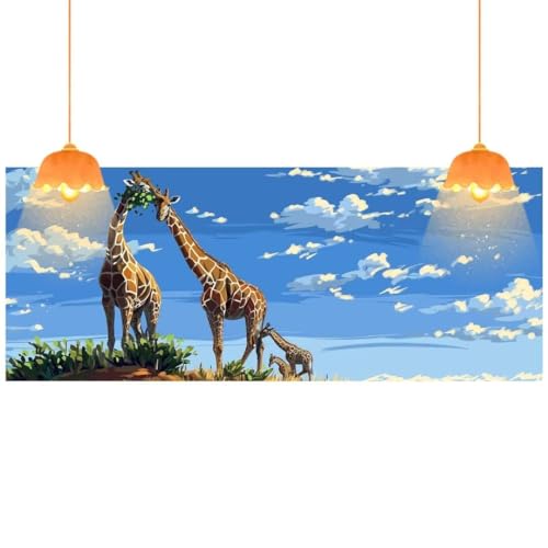 Diamond Painting Giraffe Diamond Painting XXL 200 x 100 cm, 5D Diamant Painting Bilder Tier Malen Nach Zahlen Erwachsene Crystal Strass Stickerei Malerei Kit, Home Decor, Geschenk für Mädchen fa423 von Mailielie