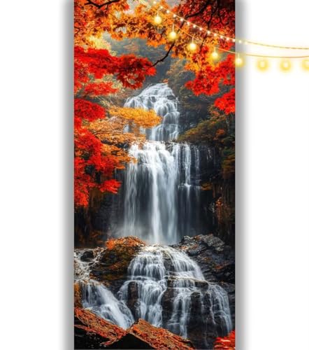 Diamond Painting Herbst Diamant Painting Bilder Landschaft Malen nach Zahlen Erwachsene,DIY 5D Diamond Painting Zubehör Mädchen Basteln Diamant Kunst Malerei Stickerei Set,Home Dekor 100x50 cm ll1052 von Mailielie