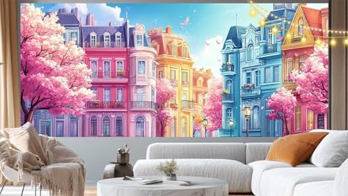 Diamond Painting Italien Diamant Painting Bilder Landschaft Malen nach Zahlen Erwachsene Kinder, 5D DIY Diamond Art Bilder Basteln Diamant Kunst Malerei Stickerei Set, Deko Wohnzimmer 70x40 cm m72 von Mailielie