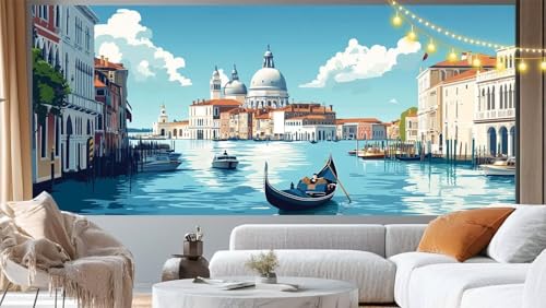 Diamond Painting Italien Diamond Painting Groß XXL 160x80 cm, 5D Diamant Painting Bilder Landschaft Malen Nach Zahlen Erwachsene Anfänger Basteln Crystal Strass Stickerei Malerei Kit, Home Decor m75 von Mailielie