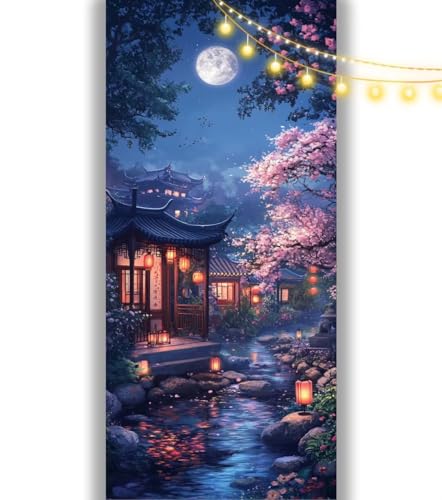 Diamond Painting Japan Diamant Painting Bilder Landschaft Malen nach Zahlen Erwachsene,DIY 5D Diamond Painting Zubehör Mädchen Basteln Diamant Kunst Malerei Stickerei Set,Home Dekor 100 x 50 cm ll1054 von Mailielie