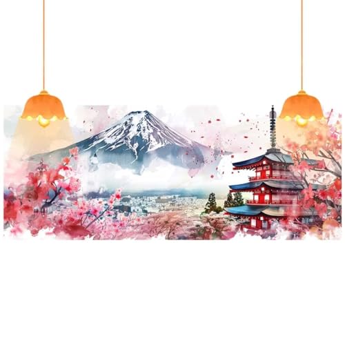 Diamond Painting Japanische Berge Diamond Painting XXL 40x70 cm, 5D Diamant Painting Bilder Landschaft Malen Nach Zahlen Erwachsene Crystal Stickerei Malerei Kit, Home Decor Geschenk für Mädchen fa335 von Mailielie