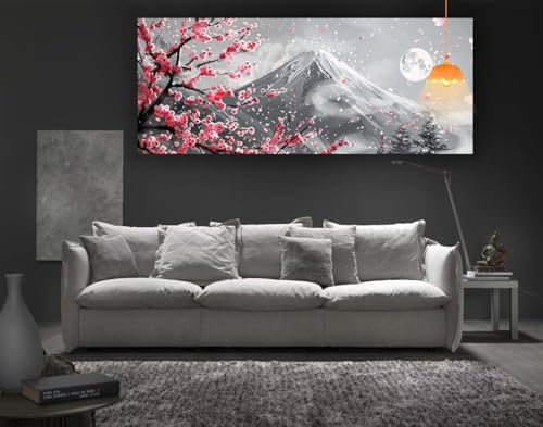 Diamond Painting Japanischer Stil Diamond Painting XXL 100 x 50 cm, 5D Diamant Painting Bilder Landschaft Malen Nach Zahlen Erwachsene Crystal Strass Stickerei Malerei Kit, Home Decor Geschenk fa39 von Mailielie