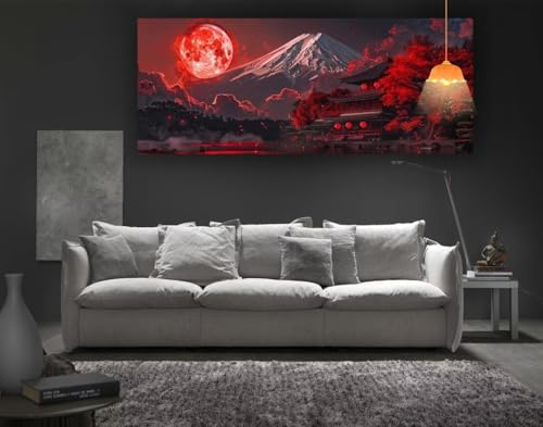 Diamond Painting Japanischer Stil Diamond Painting XXL 100 x 50 cm, 5D Diamant Painting Bilder Landschaft Malen Nach Zahlen Erwachsene Crystal Strass Stickerei Malerei Kit, Home Decor Geschenk fa51 von Mailielie