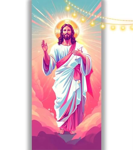 Diamond Painting Jesus Diamant Painting Bilder Lieblich Malen nach Zahlen Erwachsene,DIY 5D Diamond Painting Zubehör Mädchen Basteln Diamant Kunst Malerei Stickerei Set,Home Dekor 200 x 100 cm ll1124 von Mailielie