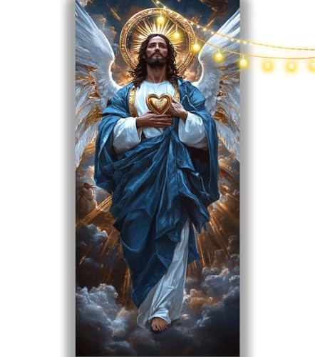 Diamond Painting Jesus Diamond Painting Groß XXL 140 x 70 cm, 5D Diamant Painting Bilder Liebe Malen Nach Zahlen Erwachsene Crystal Strass Stickerei Malerei Kit, Home Decor Geschenk für Mädchen ll1117 von Mailielie