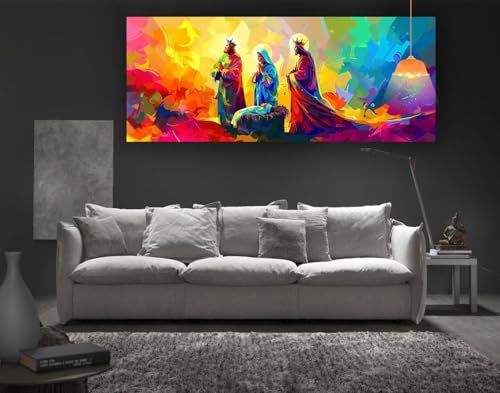 Diamond Painting Jesus Diamond Painting XXL 120 x 60 cm, 5D Diamant Painting Bilder Abstrakt Malen Nach Zahlen Erwachsene Crystal Strass Stickerei Malerei Kit, Home Decor, Geschenk für Mädchen fa67 von Mailielie