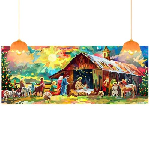 Diamond Painting Jesus Diamond Painting XXL 150 x 60 cm, 5D Diamant Painting Bilder Landschaft Malen Nach Zahlen Erwachsene Crystal Strass Stickerei Malerei Kit, Home Decor Geschenk für Mädchen fa653 von Mailielie