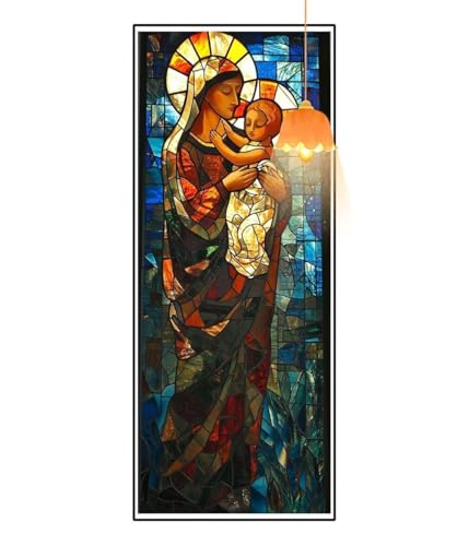 Diamond Painting Jungfrau Maria Diamond Painting XXL 100x300 cm, 5D Diamant Painting Bilder Vintage Malen Nach Zahlen Erwachsene Crystal Stickerei Malerei Kit, Home Decor Geschenk für Mädchen fa811 von Mailielie