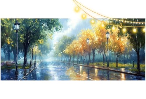 Diamond Painting Kanada Diamond Painting Groß XXL 70x40 cm, 5D Diamant Painting Bilder Landschaft Malen Nach Zahlen Erwachsene Basteln Crystal Strass Stickerei Malerei Kit, Home Decor Geschenk m661 von Mailielie