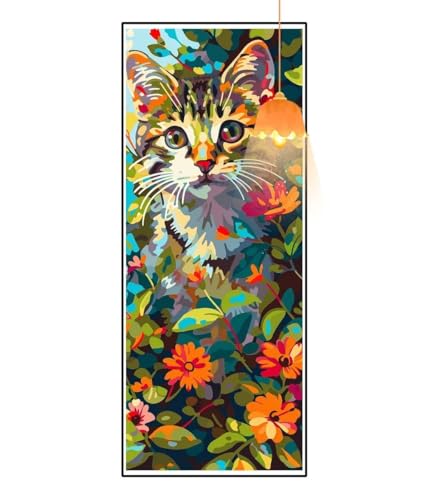 Diamond Painting Katze Diamond Painting XXL 100x200 cm, 5D Diamant Painting Bilder Tier Diamond Painting Malen Nach Zahlen Erwachsene Crystal Strass Stickerei Malerei Kit, Home Decor Geschenk fa843 von Mailielie