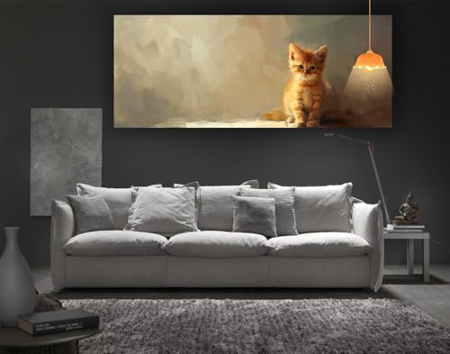 Diamond Painting Katze Diamond Painting XXL 60x150 cm, 5D Diamant Painting Bilder Tier Diamond Painting Malen Nach Zahlen Erwachsene Crystal Strass Stickerei Malerei Kit, Home Decor Geschenk fa173 von Mailielie