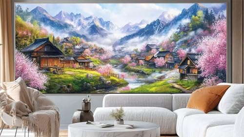 Diamond Painting Landschaft Diamant Painting Bilder Japan Malen nach Zahlen Erwachsene,DIY 5D Diamond Painting Zubehör Mädchen Basteln Diamant Kunst Malerei Stickerei Set,Home Dekor 120 x 60 cm ll160 von Mailielie