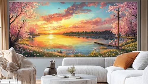 Diamond Painting Landschaft Diamant Painting Bilder Japan Malen nach Zahlen Erwachsene,DIY 5D Diamond Painting Zubehör Mädchen Basteln Diamant Kunst Malerei Stickerei Set,Home Dekor 150 x 60 cm ll158 von Mailielie