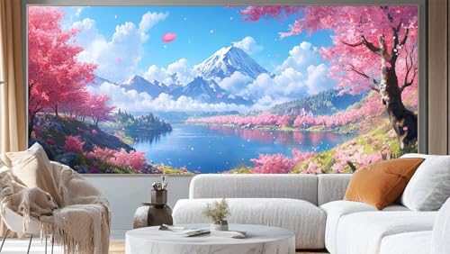 Diamond Painting Landschaft Diamant Painting Bilder Japan Malen nach Zahlen Erwachsene,DIY 5D Diamond Painting Zubehör Mädchen Basteln Diamant Kunst Malerei Stickerei Set,Home Dekor 150 x 60 cm ll164 von Mailielie