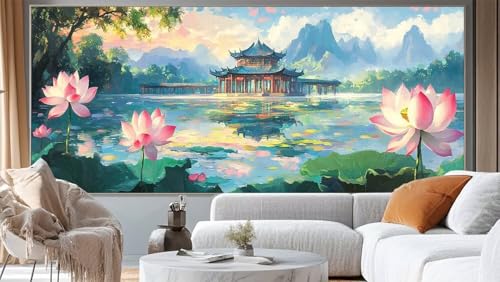 Diamond Painting Landschaft Diamant Painting Bilder Japan Malen nach Zahlen Erwachsene,DIY 5D Diamond Painting Zubehör Mädchen Basteln Diamant Kunst Malerei Stickerei Set,Home Dekor 180 x 90 cm ll162 von Mailielie