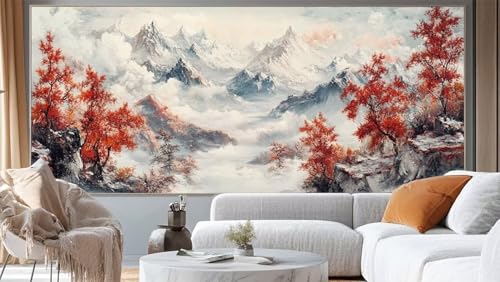 Diamond Painting Landschaft Diamant Painting Bilder Vintage Malen nach Zahlen Erwachsene,DIY 5D Diamond Painting Zubehör Mädchen Basteln Diamant Kunst Malerei Stickerei Set,Home Dekor 140x70 cm ll132 von Mailielie