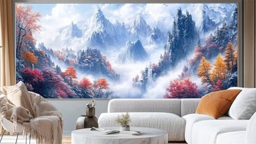 Diamond Painting Landschaft Diamond Painting Groß XXL 100 x 50 cm,5D Diamant Painting Bilder Vintage Malen Nach Zahlen Erwachsene Crystal Strass Stickerei Malerei,Home Decor Geschenk für Mädchen ll129 von Mailielie