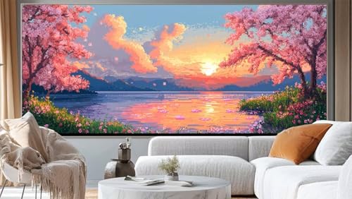 Diamond Painting Landschaft Diamond Painting Groß XXL 120 x 60 cm, 5D Diamant Painting Bilder Japan Malen Nach Zahlen Erwachsene Crystal Strass Stickerei Malerei, Home Decor Geschenk für Mädchen ll151 von Mailielie