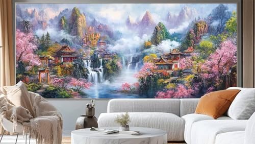 Diamond Painting Landschaft Diamond Painting Groß XXL 120 x 60 cm, 5D Diamant Painting Bilder Japan Malen Nach Zahlen Erwachsene Crystal Strass Stickerei Malerei, Home Decor Geschenk für Mädchen ll163 von Mailielie