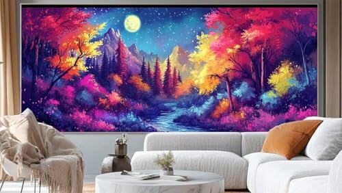 Diamond Painting Landschaft Diamond Painting Groß XXL 150 x 60 cm, 5D Diamant Painting Bilder Fantasie Malen Nach Zahlen Erwachsene Crystal Art Stickerei Malerei, Home Decor Geschenk für Mädchen ll139 von Mailielie