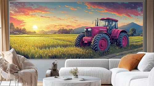 Diamond Painting Landschaft Diamond Painting Groß XXL 300x100 cm, 5D Diamant Painting Bilder Landleben Malen Nach Zahlen Erwachsene Crystal Stickerei Malerei Kit, Home Decor Geschenk für Mädchen ll175 von Mailielie