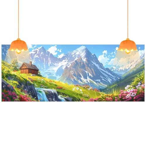 Diamond Painting Landschaft Diamond Painting XXL 60 x 30 cm, 5D Diamant Painting Bilder Berg Malen Nach Zahlen Erwachsene Crystal Strass Stickerei Malerei Kit, Home Decor, Geschenk für Mädchen fa673 von Mailielie