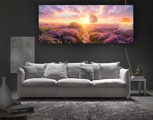 Diamond Painting Lavendel Diamond Painting XXL 120x60 cm, 5D Diamant Painting Bilder Landschaft Malen Nach Zahlen Erwachsene Crystal Strass Stickerei Malerei Kit, Home Decor Geschenk für Mädchen fa73 von Mailielie