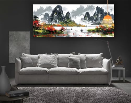 Diamond Painting Märchenland Diamond Painting XXL 200 x 100 cm, 5D Diamant Painting Bilder Landschaft Malen Nach Zahlen Erwachsene Crystal Stickerei Malerei Kit, Home Decor Geschenk für Mädchen fa155 von Mailielie